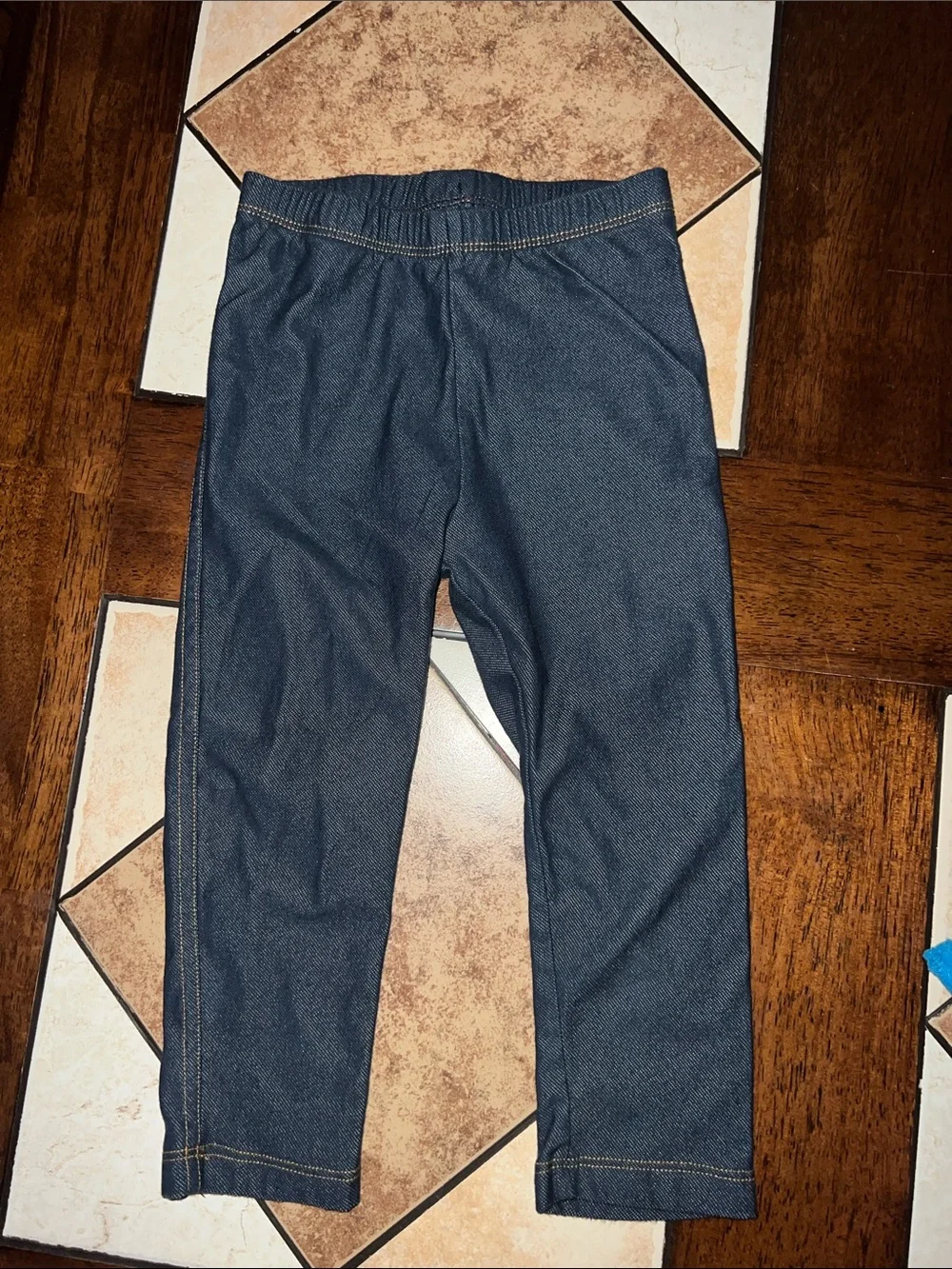 The Children's Place Dark Blue Faux-Denim Pull-On Leggings
